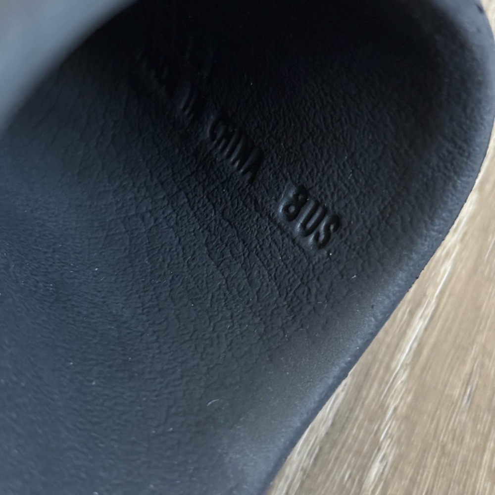 adidas Black Minimalist Slide Sandals with Contoured Footbed - Picture 6 of 7